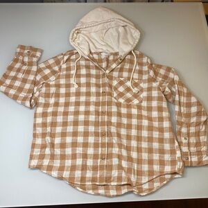 Hooded flannel shirt